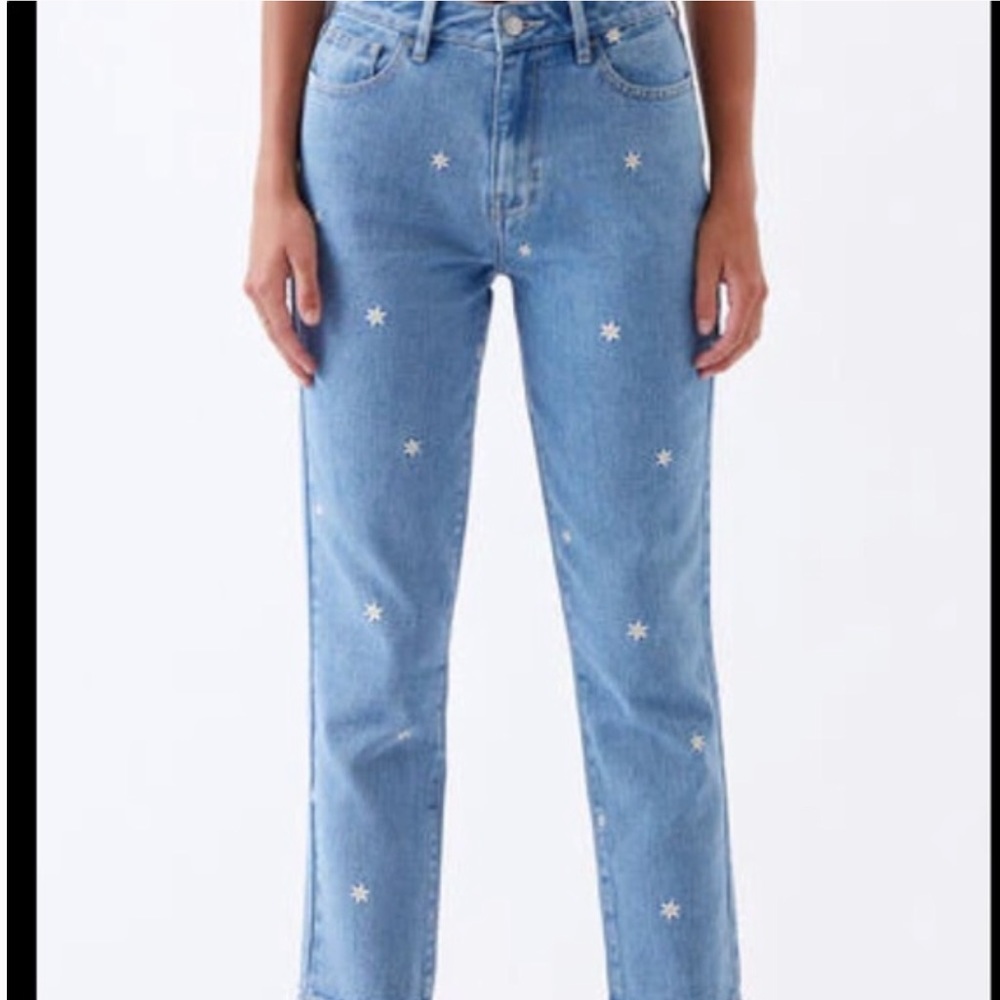 PacSun flower embroidered jeans
